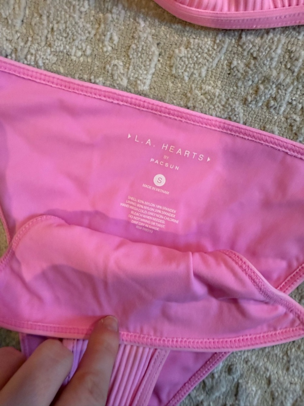 Pink Ribbed Pacsun Bikini Set - Picture 5 of 5
